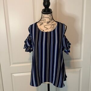Harve Bernard  loose fitting striped sleeveless top size medium